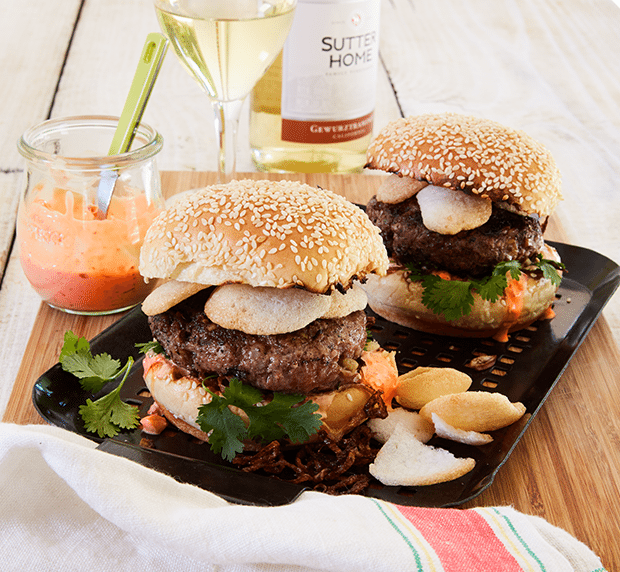 Indonesian Satay Burgers