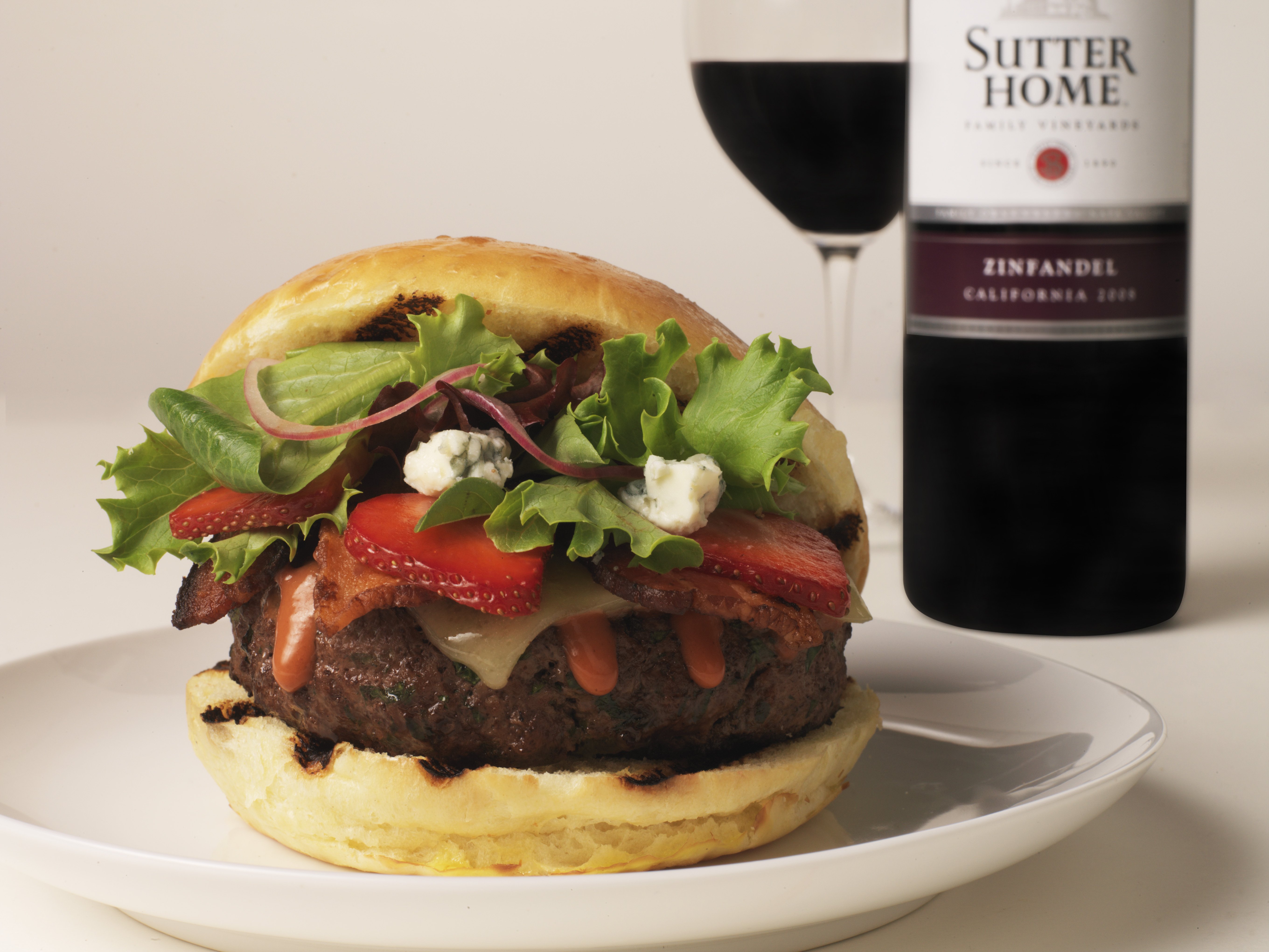 Strawberry BBQ Bacon Burgers