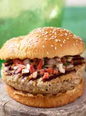 Hawaiian Tuna Burgers with Maui Wowee Salsa