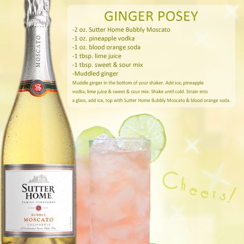 Sutter Home Wine Cocktails: Muddling & the Ginger Posey Cocktail