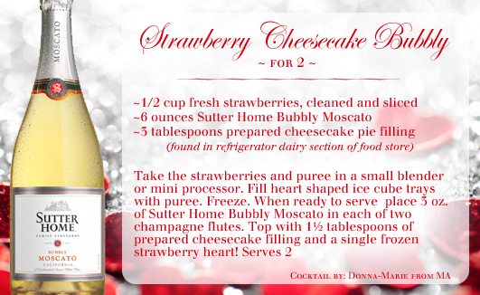 Sutter Home Wine Cocktail: Strawberry Cheesecake Bubbly