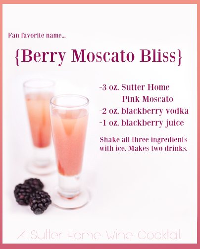 Sutter Home Wine Cocktail: Berry Moscato Bliss
