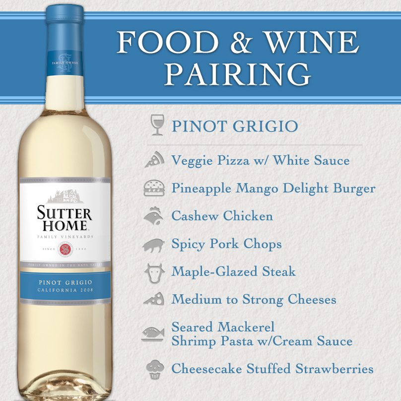 Sutter Home Wine & Food Pairing Series: Pinot Grigio