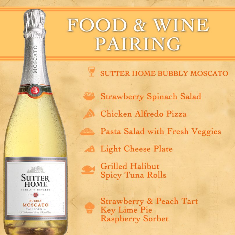 Sutter Home Wine & Food Pairing Series: Bubbly Moscato