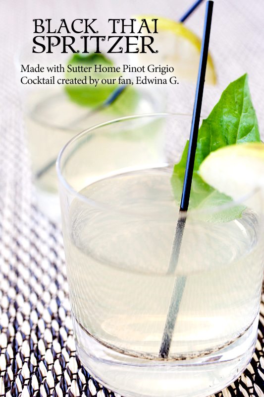 Sutter Home Wine Cocktail: Black Thai Spritzer