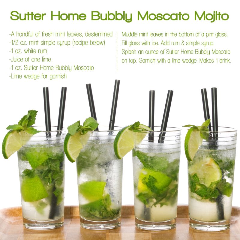 Sutter Home Wine Cocktails: Bubbly Moscato Mojito