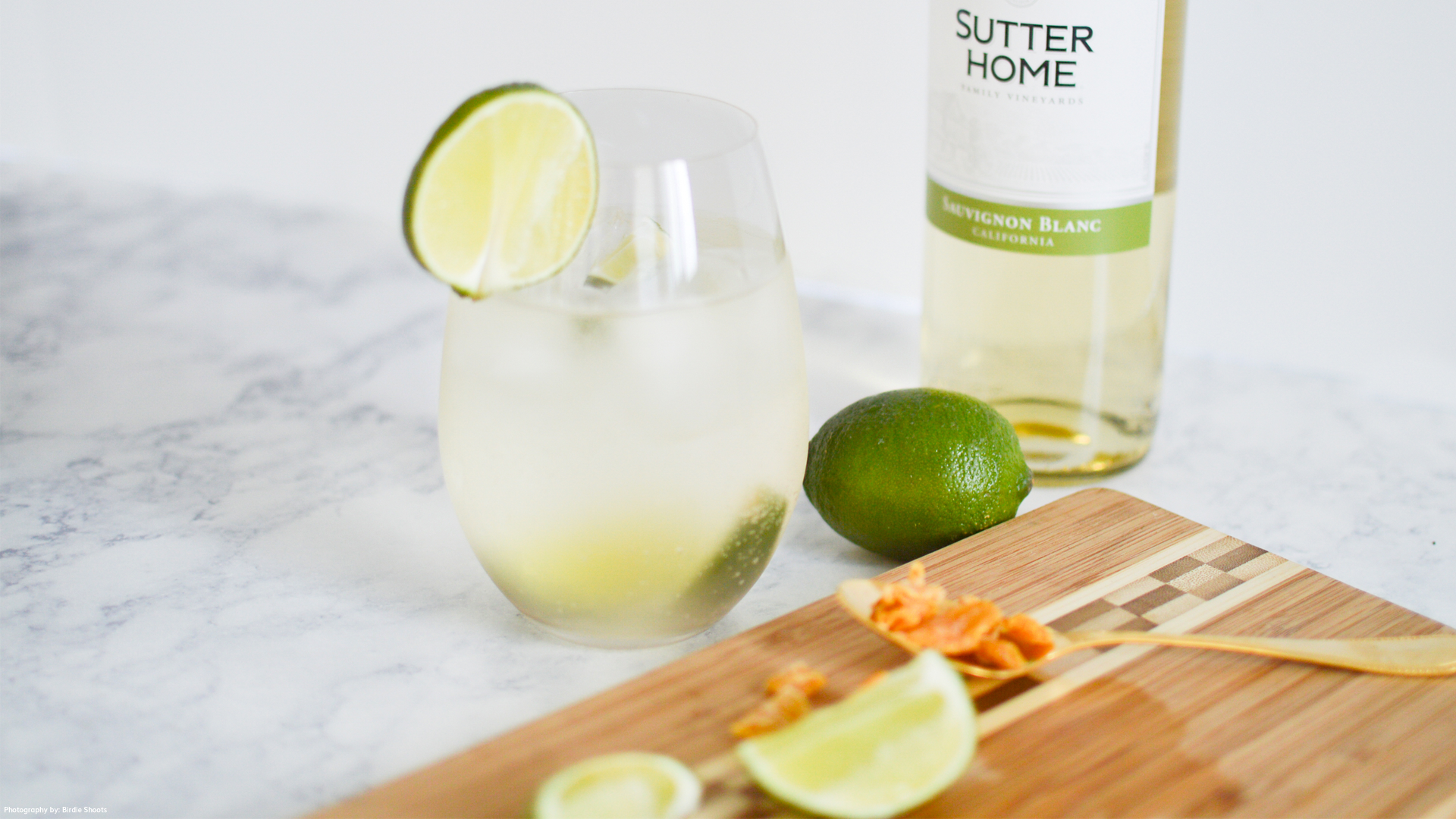 Summer Ginger Spritz with Sutter Home Sauvignon Blanc​