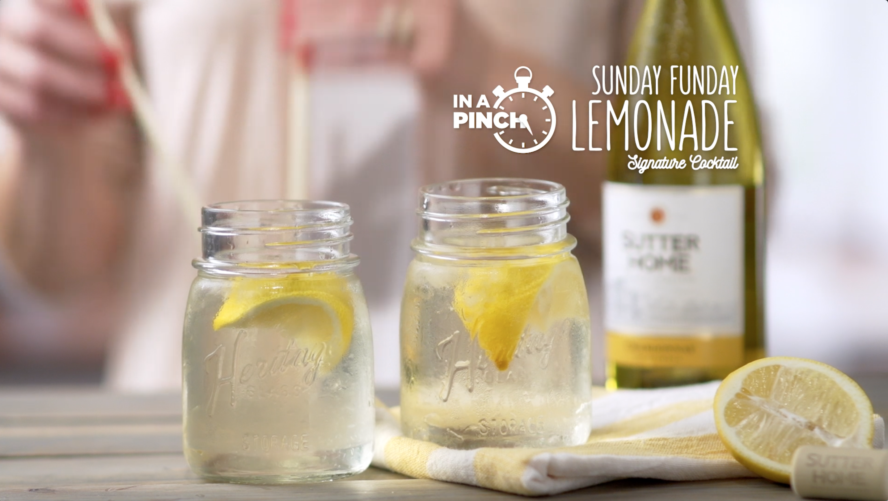 Your Sunday Funday Forecast? Sunny with a Glass of Our Sutter Home Chardonnay Lemonade Cocktail