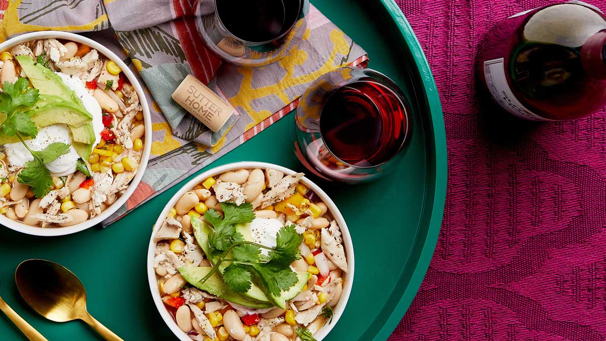 Our Turkey Chili and Sutter Home Pinot Noir Serves Up Warm Smiles