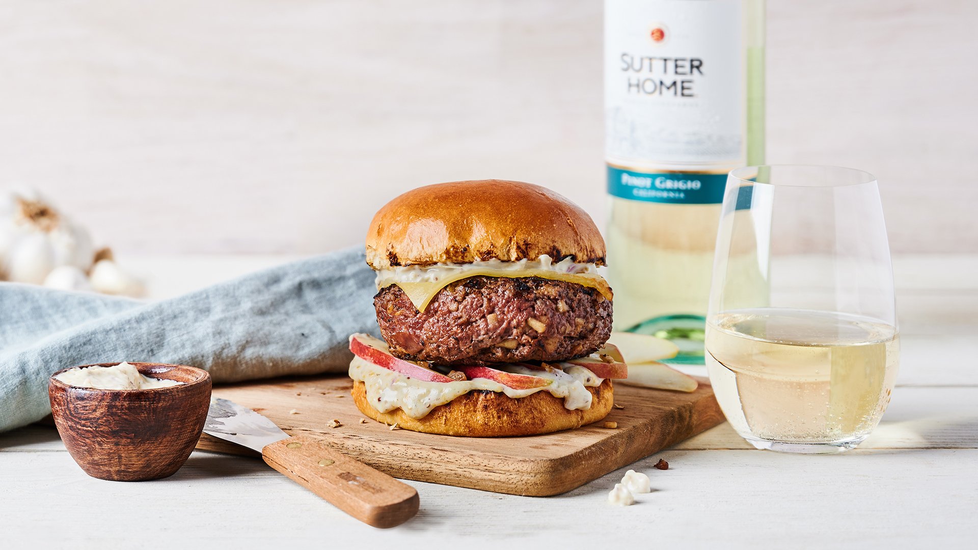 Happy Apple Day Swiss Burger