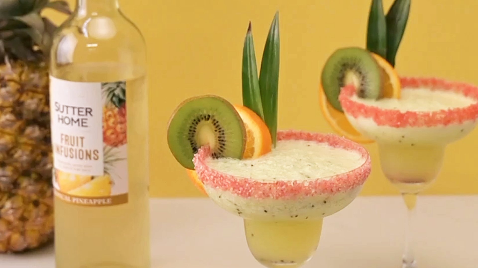 Sip into Paradise with Our Sutter Home Fruit Infusions Pineapple Kiwi Margarita​