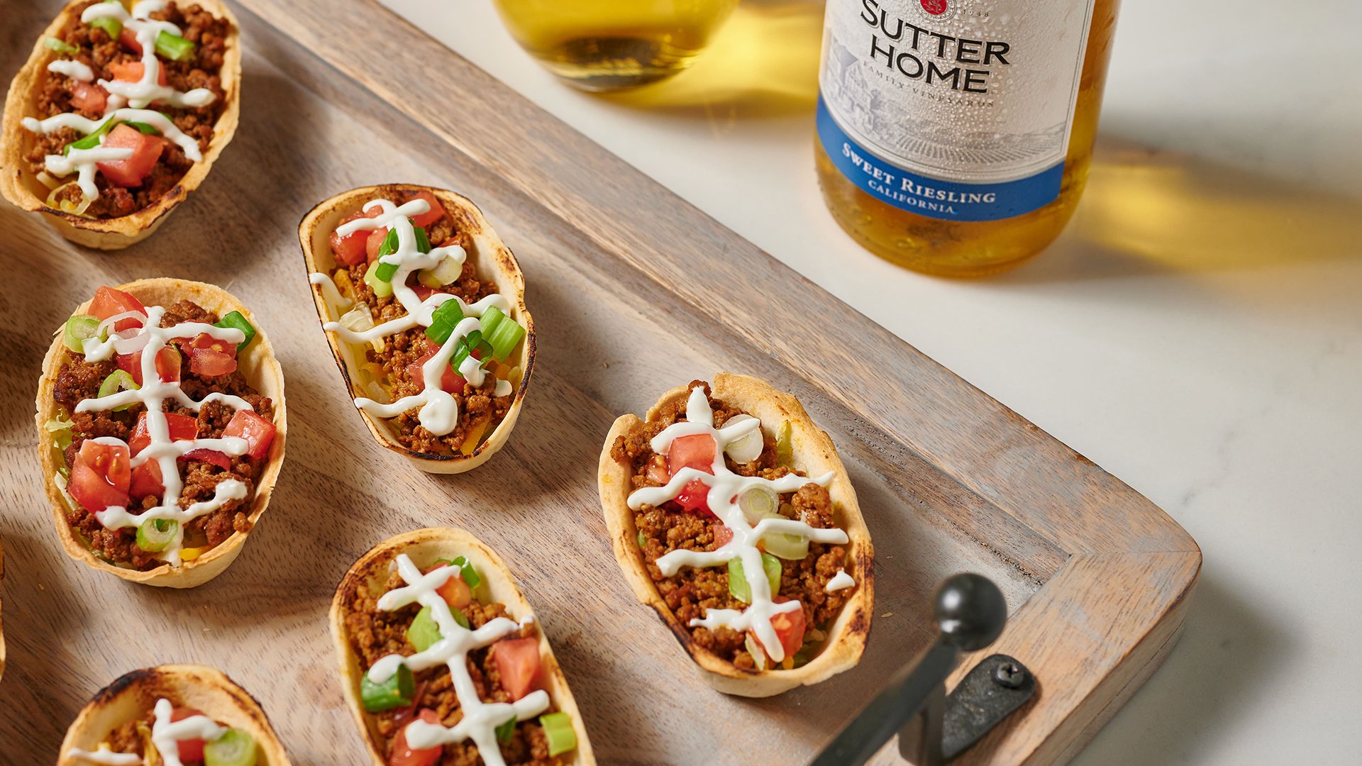 Sutter Home Sweet Riesling & Taco Footballs