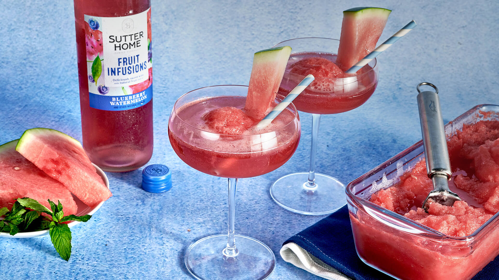 Blueberry Watermelon Sorbet Cocktail​