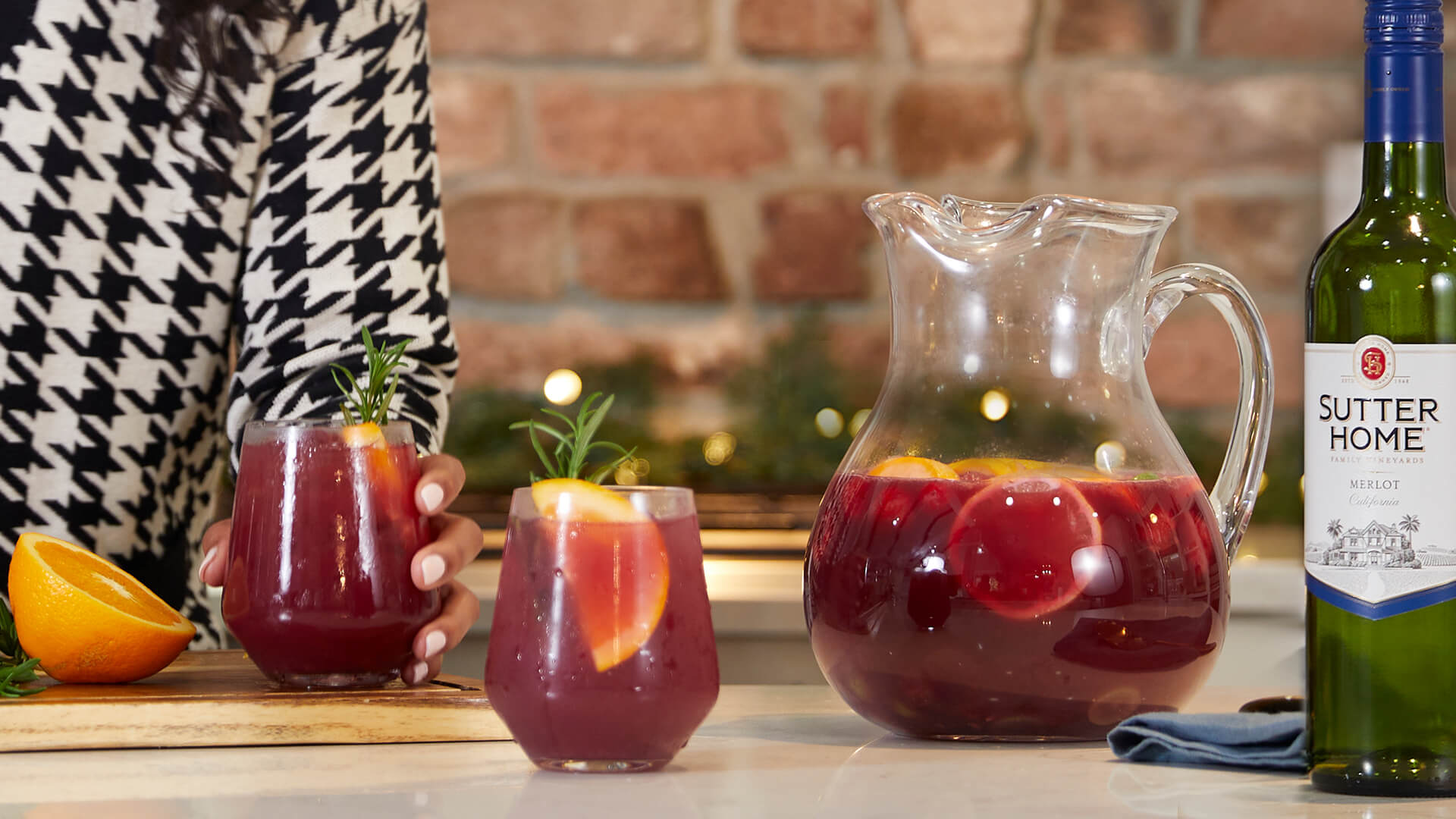 Abuela’s Christmas Sangria with Sutter Home Merlot​