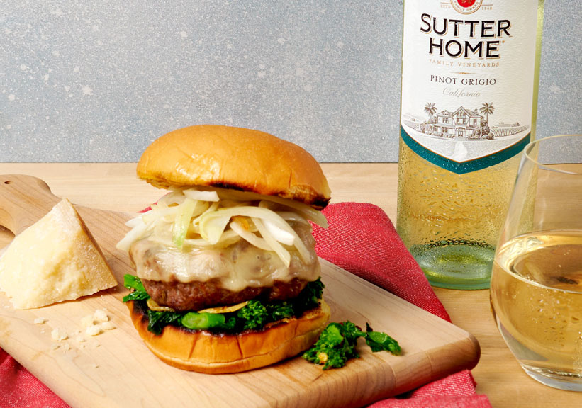2023 Build A Better Burger Winner, Philly Porchetta Cheese Steak Burger