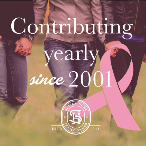 View Sutter Home for Hope campaign post featuring pink ribbon people walking hand in hand on Instagram