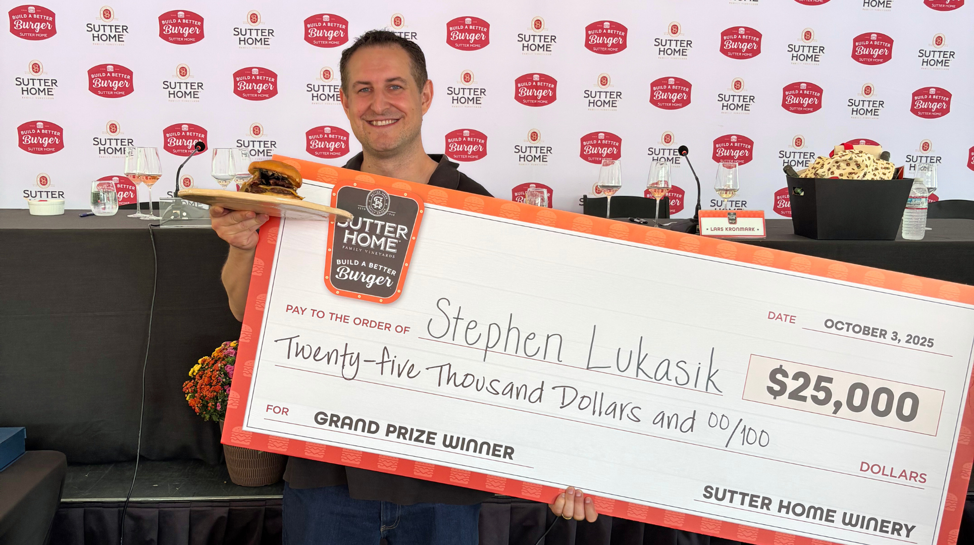 Congrats to the Sutter Home Build a Better Burger Grand Prize Winner!